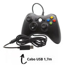 Controle  Com Fio Xbox Android Cor Preto console