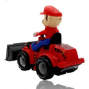 Brinquedo Trator Escavador Super Mario Com Luz Som Diversão