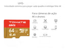 Cartão Memória Tomate Micro Sd Classe 64gb 10 67mb/s Ultra