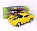 Carrinho Camaro Transformers Bate E Volta Vira Robô Luz Som