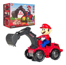 Brinquedo Trator Escavador Super Mario Com Luz Som Diversão