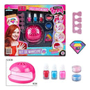 Kit Manicure Infantil Cabine Esmalte Acessório Unha Decorada