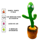 Cacto Falante Dançante Brinquedo De Pelúcia Toca Música Dança Imita Fala Usb