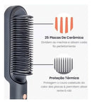 Escova Alisadora Pente Cabelo Modela 5 Temperaturas Bivolt