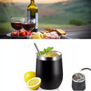 kit com 10 Copos Térmico Cuia 360ML Inox Com Tampa Acrílica Varias Cores