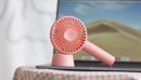 Ventilador Portátil Mini De Mão Mesa Recarregável Usb Led Com Cabo Suporte Para Extensão De Cílios 3 Velocidades