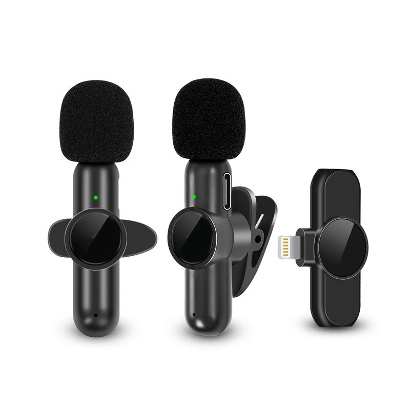 Novo Microfone Sem Fio K9 Mini para Gravação de Áudio e Vídeo iPhone iPad Android Laptop Live Gaming