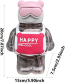 Água com Canudo para Crianças | á à prova vazamento 800 ml urso bonito | Garrafas á para bebês, garrafas á esportivas pa