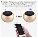 Mini Caixinha De Som De Metal Bluetooth Amplificada de 3W Potente