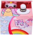 HmiL-U Banco roubando dinheiro, cofrinho para crianças, cofrinho para economizar dinheiro, roubo automático de dinheiro com fala em inglês, presente criativo (gato sorte)