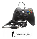 Controle  Com Fio Xbox Android Cor Preto console