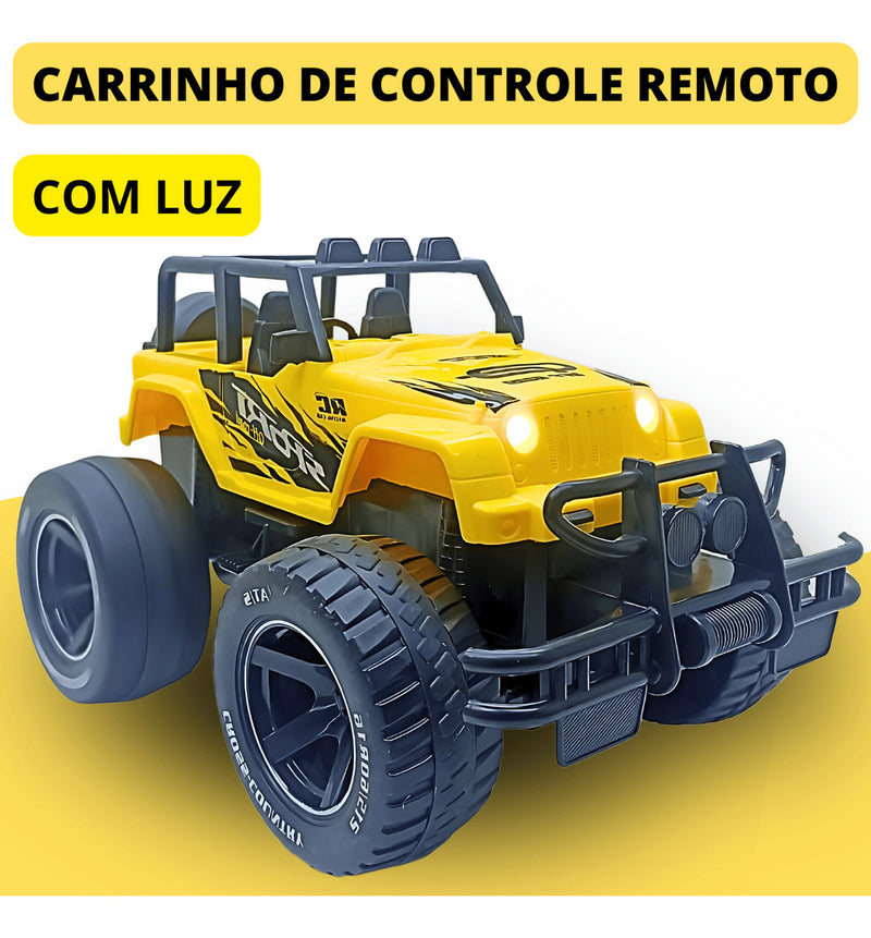 Brinquedo Carrinho Controle Remoto C/ Luz 4x4 Jeep Carro