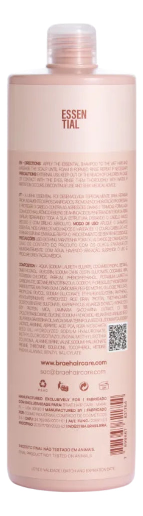 Braé Shampoo De Reparação Intensa Braé Essential 1 Litro