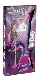 Guitarra Infantil Rock Star C/ Microfone E Luz - Rosa - Zoop