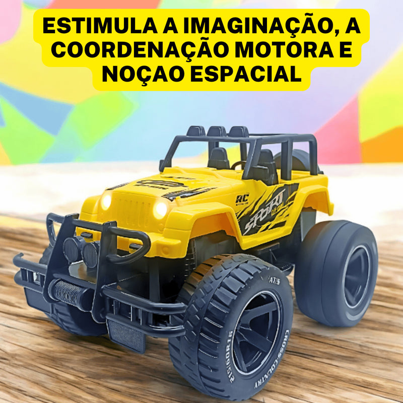 Brinquedo Carrinho Controle Remoto C/ Luz 4x4 Jeep Carro
