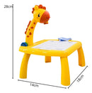 Projetor Infantil De Desenhos Mesa Pra Pinturas + Canetinhas