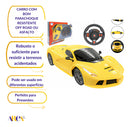 Carrinho De Controle Volante Corrida Veloz Racing Ferrari