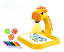 Projetor Infantil De Desenhos Mesa Pra Pinturas + Canetinhas