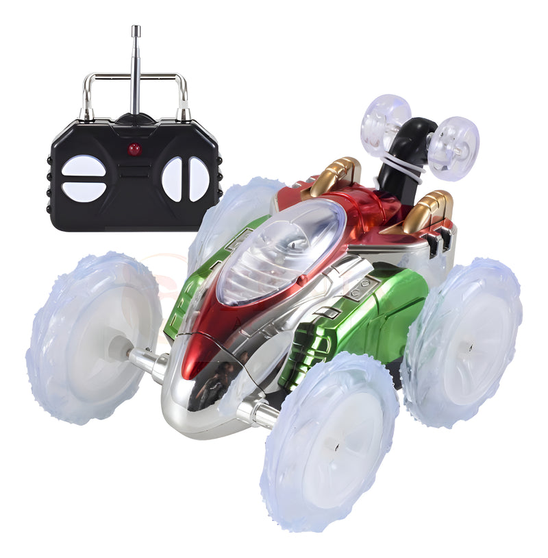 Carrinho Controle Remoto Carro Maluco Gira 360º C/ Luzes Led Cor Colorido