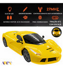 Carrinho De Controle Volante Corrida Veloz Racing Ferrari
