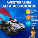 Carrinho De Polícia De Controle Veloz Solta Fumaça Com Luz