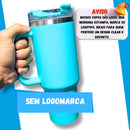 Copo Termico 1200ml Caneca Tampa Alça Canudo Grande Neymar