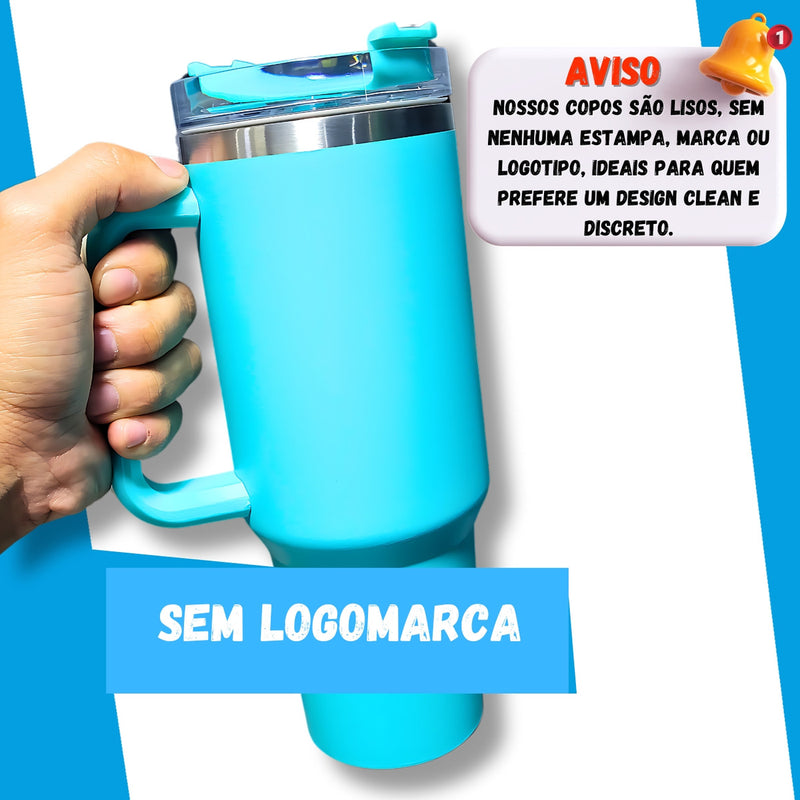 Copo Termico 1200ml Caneca Tampa Alça Canudo Grande Neymar