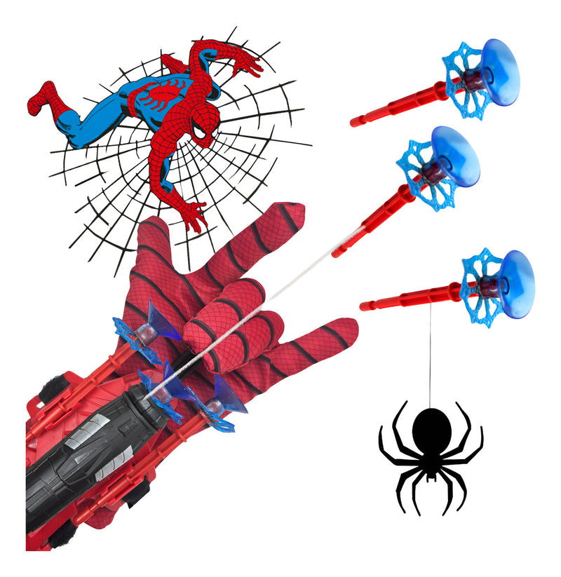 Brinquedo Homem Aranha Luva Lança Teia Dardos Spider-man