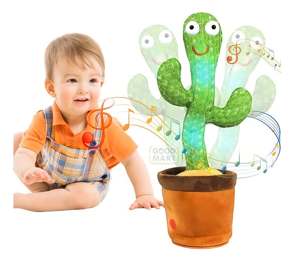 Cacto Falante Dançante Brinquedo De Pelúcia Toca Música Dança Imita Fala Usb