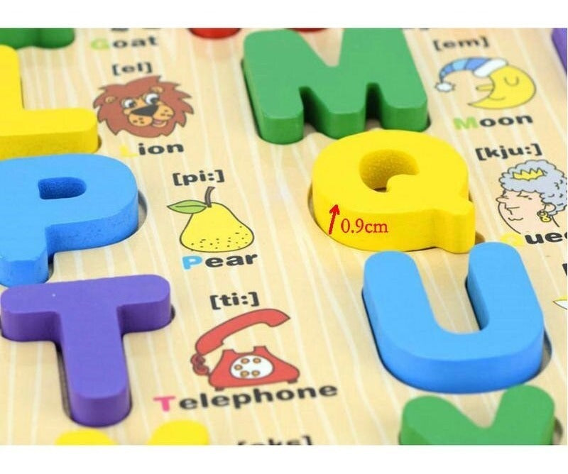 Quebra Cabeça 3d Alfabeto Didático De Madeira Jogo Educativo