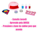 Kit Manicure Infantil Cabine Esmalte Acessório Unha Decorada
