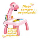 Projetor Infantil De Desenhos Mesa Pra Pinturas + Canetinhas
