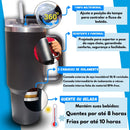 Copo Termico 1200ml Caneca Tampa Alça Canudo Grande Neymar