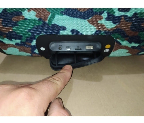 Caixa De Som Boombox Bluetooth Portátil 22cm Preto