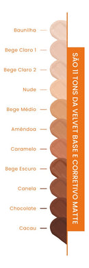 Base E Corretivo Velvet Skin 24g - Mari Maria - Efeito Matte