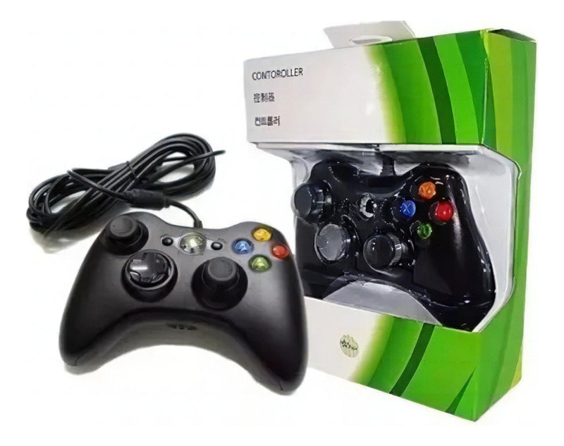 Controle  Com Fio Xbox Android Cor Preto console