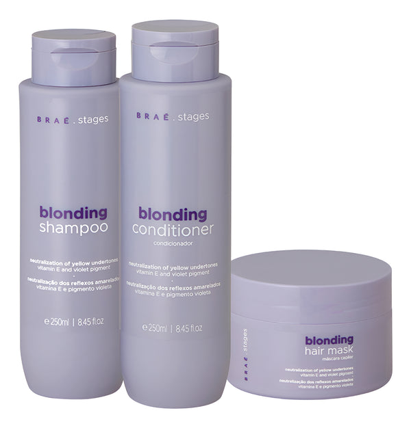 Kit Braé Stages Blonding Home Care (3 Produtos)