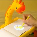 Projetor Infantil De Desenhos Mesa Pra Pinturas + Canetinhas