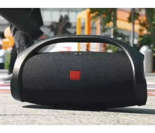 Caixa De Som Boombox Bluetooth Portátil 22cm Preto