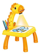 Projetor Infantil De Desenhos Mesa Pra Pinturas + Canetinhas