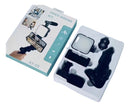 Kit Para Streaming De Vlogs E Microfone Com Luz De Tripé Cor Preto