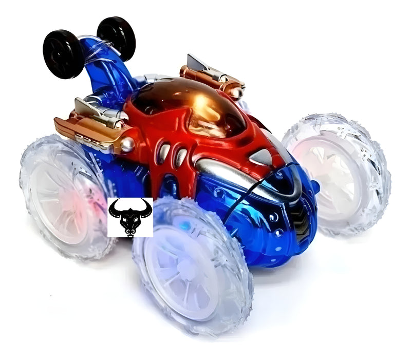 Carrinho Controle Remoto Carro Maluco Gira 360º C/ Luzes Led Cor Colorido