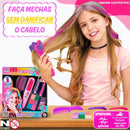 Kit Mechas Coloridas Chapinha Infantil Pinta Cabelo Colorido