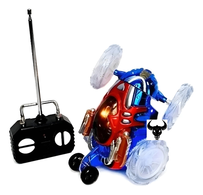 Carrinho Controle Remoto Carro Maluco Gira 360º C/ Luzes Led Cor Colorido