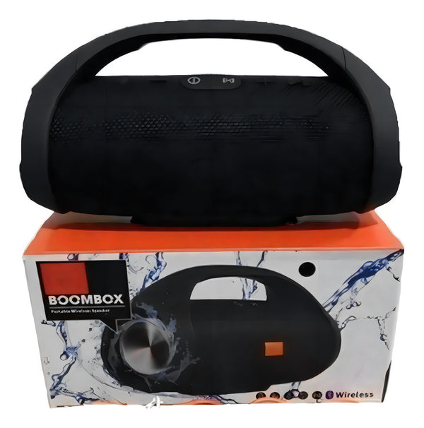 Caixa De Som Boombox Bluetooth Portátil 22cm Preto