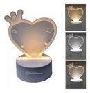 Luminária Formato Coração 3d Acrilíca Anotações + Caneta
