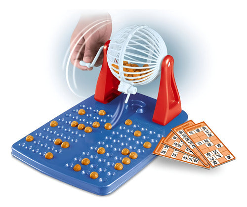 Brinquedo Super Bingo Family Club 48 Cartela Globo Giratório