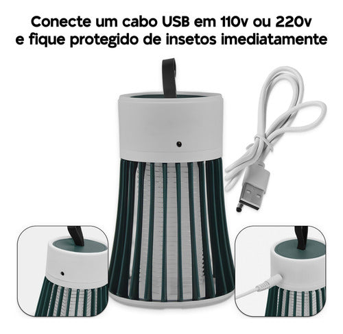 Armadilha Repelente Mata Insetos Pernilongos Elétrica Led Uv