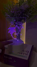 Luminária LED 3D Em Acrílico Abajur Presente Criativo - Luminária LED - COMO TREINAR SEU DRAGAO