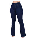 Kit 02 Calças Jeans Flare Cos Alto Lycra Modelagem Levanta Bumbum